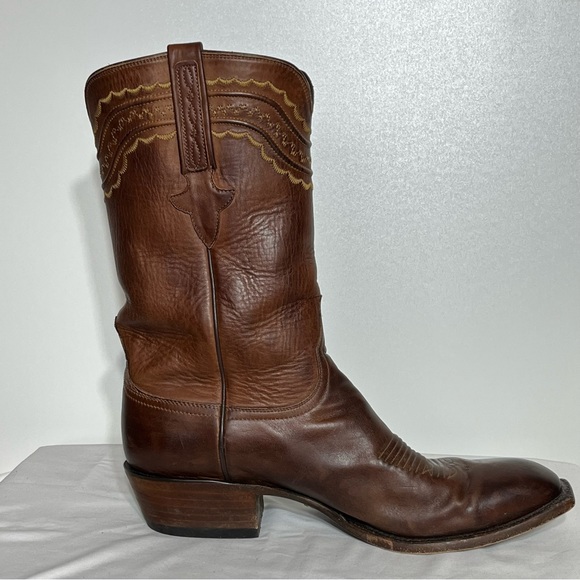 Lucchese Devin Ranch Hand Leather Boots 12 EUC - Picture 5 of 10